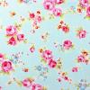 2204 - Blauw met roze roosjes