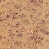 2871 - Beige met donkerrode oker bloemen