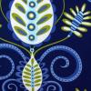 3142-7 - Blauw met groen witte print