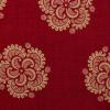 FQ3393 - Rood met beige bloemmotief: Tournesal FQ