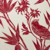 3402 - Ivoor (pearl) met rode vogels en bamboe: Oiseaux