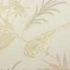3403 - Ivoor (pearl) met beige vogels en bamboe: Oiseaux