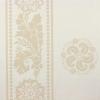 3418 - Ivoor (pearl) met beige strepen en bloemen; Hollyvine