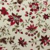 3424 - Ivoor (pearl) met sierlijke rode bloem: St. Cathrine