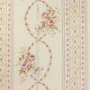 Creme met banen romantische roosjes LAPJE van 26x110 cm