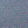 3667 - Blauw met kleine roze bloemetjes