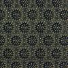 3721 - Blauw donker met beige bloemen en sterretjes