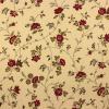 Beige met rode bloemen