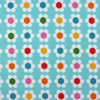 Blauw aqua met witte bloemen SUMMER FQ