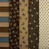 BU3798 - Bruin beige en blauwe bundel van 5 FQ