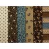 Bruin beige en blauwe bundel van 6 FQ