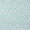 3919 - Blauw met witte rozetten en ornamentjes