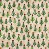 4245 - Creme met kerstbomen met sterretjes