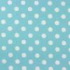 4414 - Blauw, aqua, met witte polka dots