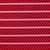 Rood met witte stippen en witte zigzag streep