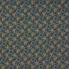 4490 - Blauw met beige takje en blauw en beige bloemetje