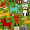 4867 - Groen met vriendelijke katten