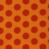 Oranje met grote donkerder dots