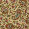 Ivoor met beige roze en blauwe bloemen FQ