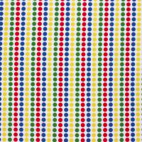 Wit met strepen van rode, blauwe gele, groene dots PRIMARY FQ