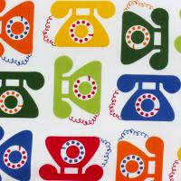 Wit met vrolijk gekleurde telefoons FQ