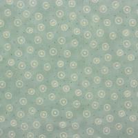 blauwgroen licht met creme stip in cirkel