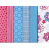 BU2289 - Blauw roze witte bundel van 6 FQ