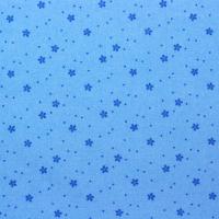 Blauw met blauwe bloemetjes