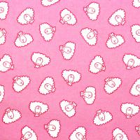 Roze met witte schaapjes