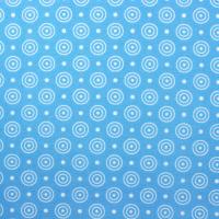 Blauw met witte cirkels