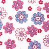 2291 - Wit met rood blauwe bloemen