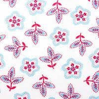 Wit met puntige bloemen