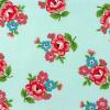 Blauw groen met rozen