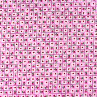 Roze witte ruitjes met hartjes FQ