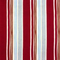 Rood, blauw, creme streep FQ