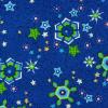2727 - Blauw met fantasie sterren