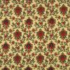 2740 - Beige met trosjes rode bloemetjes