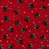 2777 - Rood met zwarte hoedjes