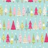 Blauw met kerstbomen FQ