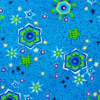 Blauw aqua met fantasie sterren