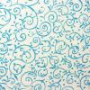 FQ2838 - Wit met aquablauwe scrol FQ