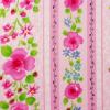 Roze met strepen en rozen FQ