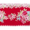 Rood met randbloemen en schuine ruit