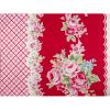 Rood met randbloemen en schuine ruit