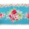 Blauw met randbloemen en schuine ruit