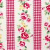 2930 - Roze ruit met banen roosjes