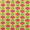3012 - Groen met roze bloemen