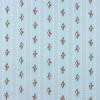 3033 - Blauw met witte strepen met roosjes