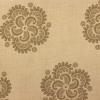3395 - Beige met donkerder beige bloemmotief: Tournesal