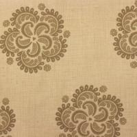 Beige met donkerder beige bloemmotief: Tournesal FQ
